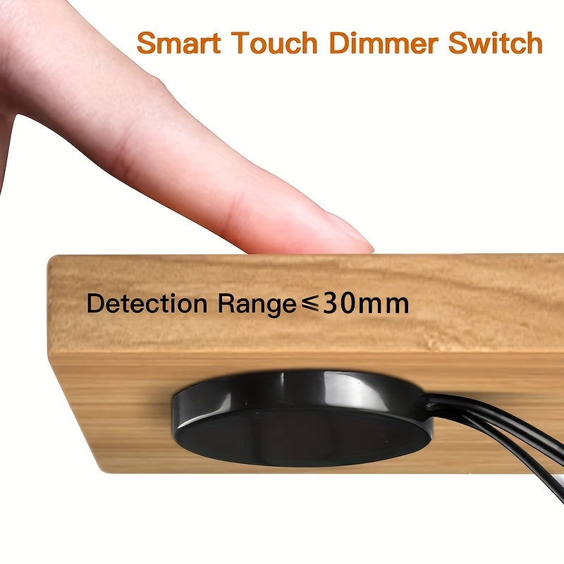 DC5-24V 25mm Wooden Furniture Touch Sensor LED Dimming Switch | 5A Hidden Surface Switch for LED Light Strip Decoration, Suitable for Halloween, Christmas Party, Black, White