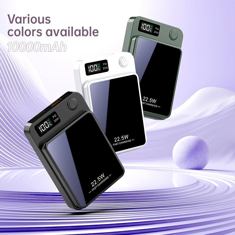 New Magnetic Wireless Power Bank - Portable Charger Power Bank, 5000/10000/15000mAh Battery Pack, 22.5/30W PD Fast Charging, 15W Wireless Charging, Magnetic Battery Pack For 17/16/15/14/13/12/Pro/Mini/Pro Max And Wired Charging For Android Phones