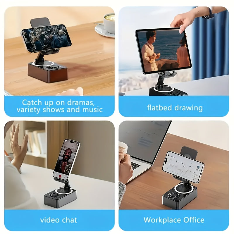 [Portable Wireless Speaker] New Portable Wireless Speaker With Mobile Phone Stand- Outdoor Wireless Speaker, Turtle Box Speaker- 1200mAh Battery, 6 Hours Of Playback Time, Loud Bass, Powerful Including USB Charging Cable- Perfect For Home, Car, Outdoor Ca