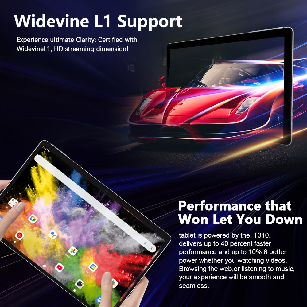 CRELANDER 2025 NEW Android Tablet with a 10. 1 Inch IPS Touch Screen, 2-In-1 Design Including a Protective Case, Optional Keyboard, Mouse, And Stylus. It Features 12GB RAM (4GB + 8GB Expandable) And 128GB Storage, Supporting a 1TB TF Card