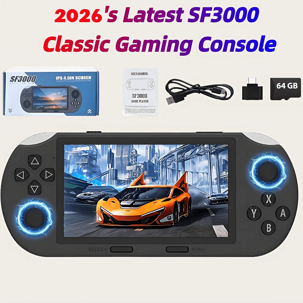 2026 Upgraded Handheld Game Console, Equipped with A Portable Open-source Linux System, IPS High-definition Screen, Dual Analog Joysticks, And USB Charging Function; Handheld Version Of The Game Console, Game Controller, Handheld Game Console.