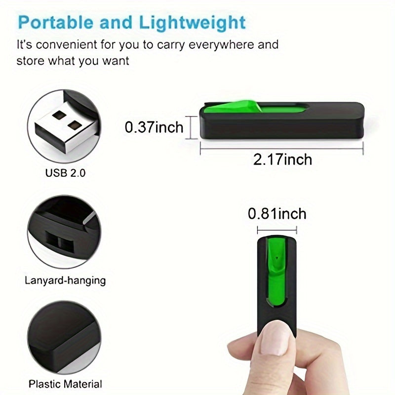 KEXIN 5pcs 1pc 64GB 32GB 16GB 8GB 4GB 2GB 1GB USB Flash Drive, USB 2.0 Memory Stick, Thumb Drives, Jump Drive for PC, Laptop, And Computer Storage