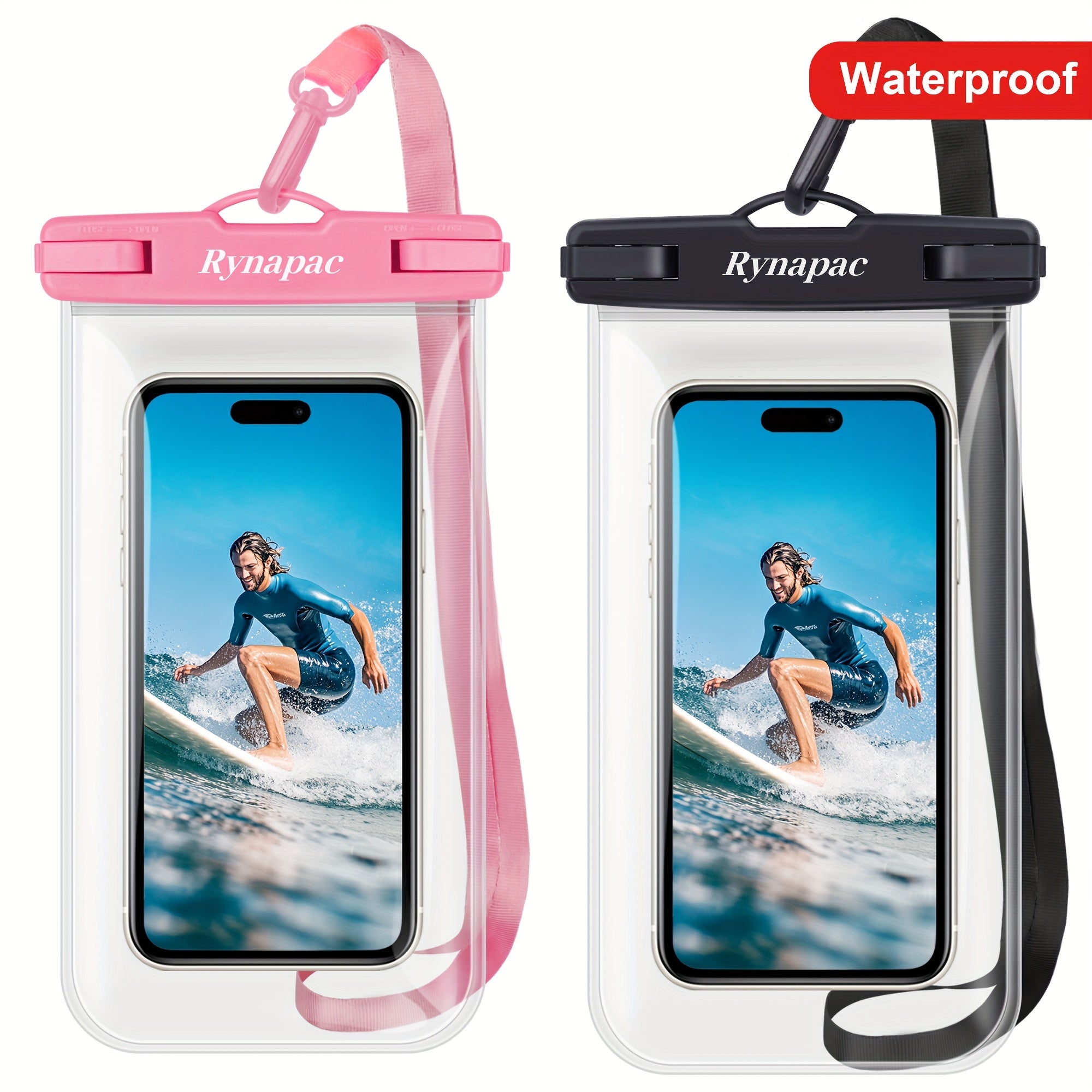 2pcs Waterproof Phone Bag - Dry Case for iPhone 16/15/14 Pro Max & for S24/S23 - Swimming, Beach, Boating Essential
