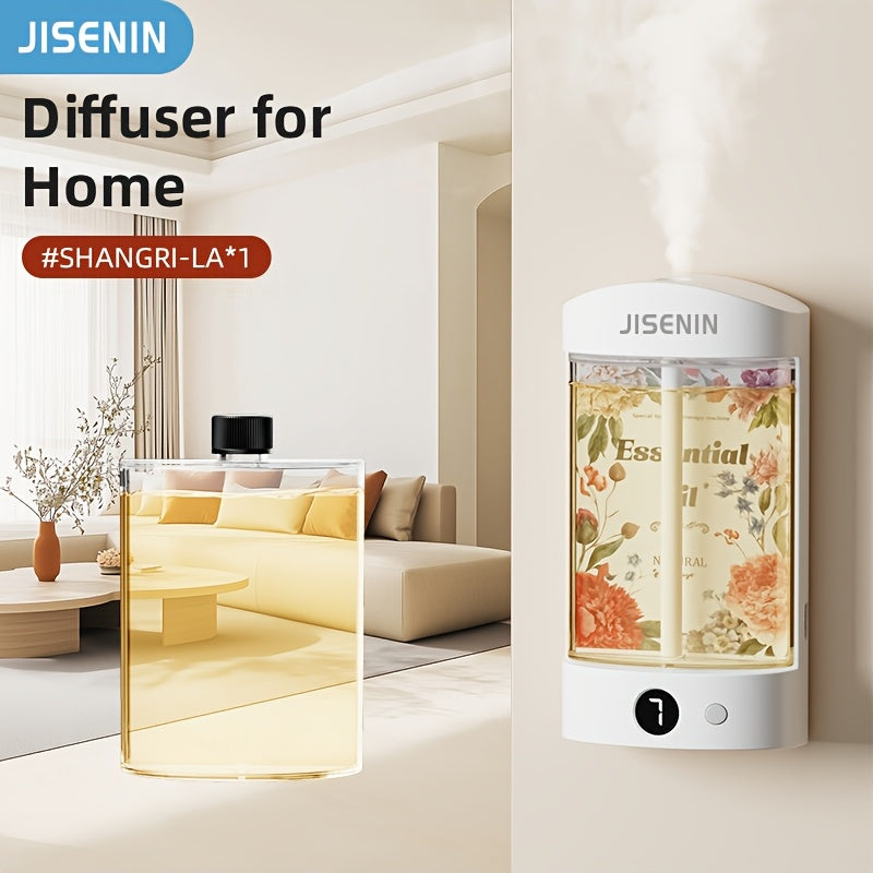 2-in-1 Portable Mini Aromatherapy Machine & Humidifier, 7-level Timing Spray with Silent Operation, LED Digital Display, Long-lasting Battery Life with USB Charging, Automatic Shut-off, Equipped with 1|3|6 Bottles Of Essential Oils In Different