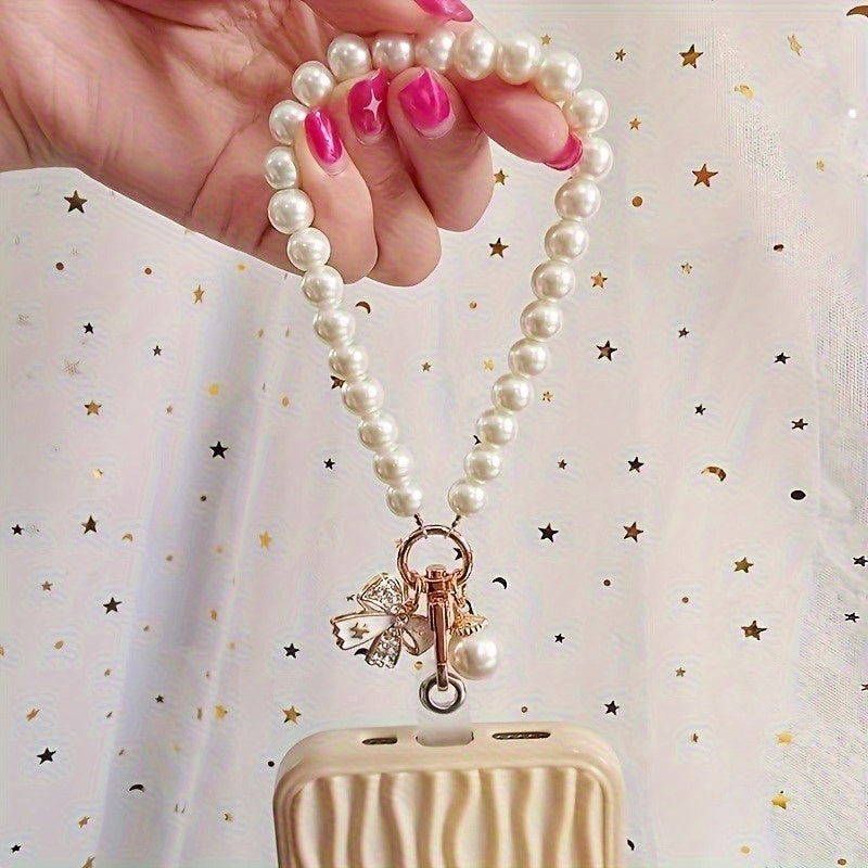Elegant Butterfly Accessory Set | Phone Lanyard; Beaded Bracelet | Keychain Pendant, Keychain Accessory, Handsfree Hanging, Decorative Charm, Stylish Keychain, Durable Beads, Highquality Charm, Charm Bracelet, Beaded Keyring