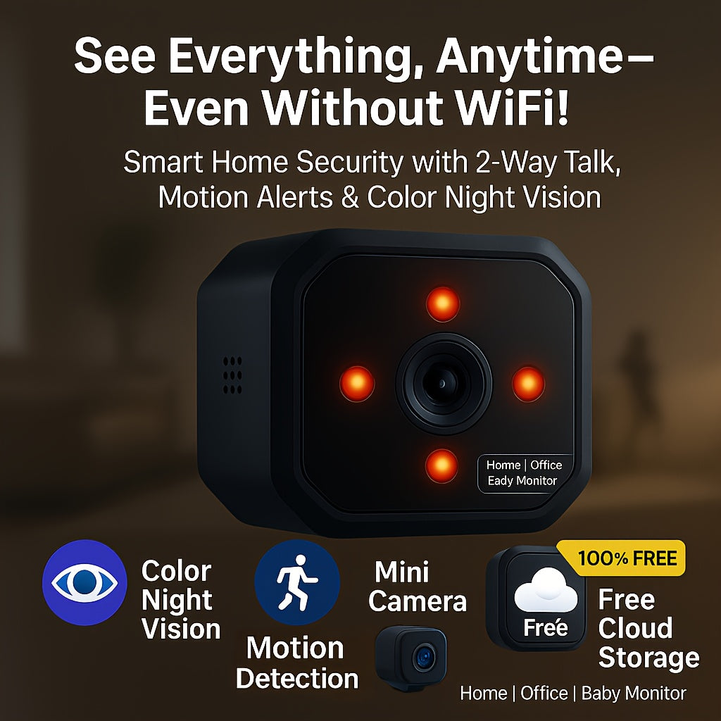 [For Home Security] Wireless Security Camera With Built-In Hotspot, Infrared Night Vision, Two-Way Audio, Motion Detection, And AP Hotspot. View Footage Without Internet Connection, Providing Real-Time Monitoring For Home, Family, And Pet Safety. The Perf