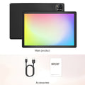 [Android 15 Tablet] Tablet Android 15 Tablets With 64GB ROM+12(3+9)GB RAM, 1TB Expand 2in 1 10 Inch Tablet With Optional Keyboard, Mouse, Case, Stylus, Pen, Powerful Quad-Core, WiFi, 6000mAh, 2MP+8MP Dual Camera, 1280 * 800 FHD IPS Screen, Three Optional