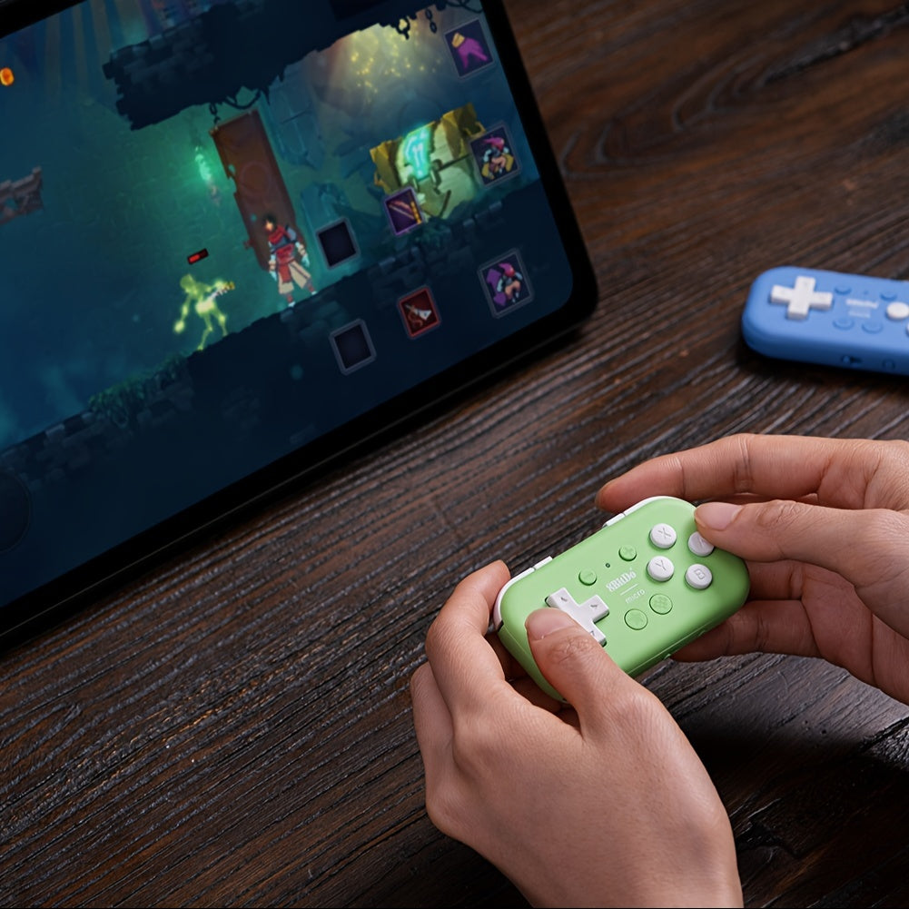 8BitDo Micro BT Gamepad Pocket-sized Mini Controller For Switch, Android, And Raspberry Pi, Supports Keyboard Mode (Green)