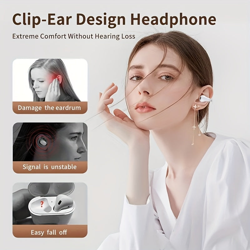 Truly Open Wireless Earphones (Wireless 6.0 TWS), Experience 360° Ambient Awareness & All-day Comfort. Secure Open-ear Fit For Sports/fitness. Advanced ENC Delivers Crystal-clear Calls. Intuitive Touch Control. LED Digital Charging Box With Real-tim