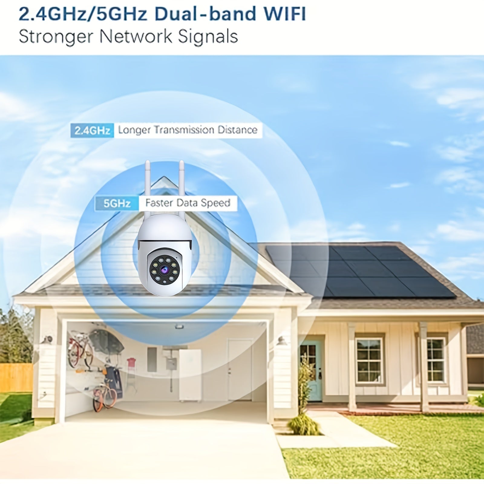 4Pcs 5G Wireless Wi-Fi Security Cameras For Indoor/Pet/Family Use, Ai Functions And 360°Pan/Tilt/Zoom, Color Night Vision, Motion Detection & Tracking, Two-Way Audio & Visual Alerts, Wall-Mounted, Support Cloud & Sd Card Storage, Plug-In Powered