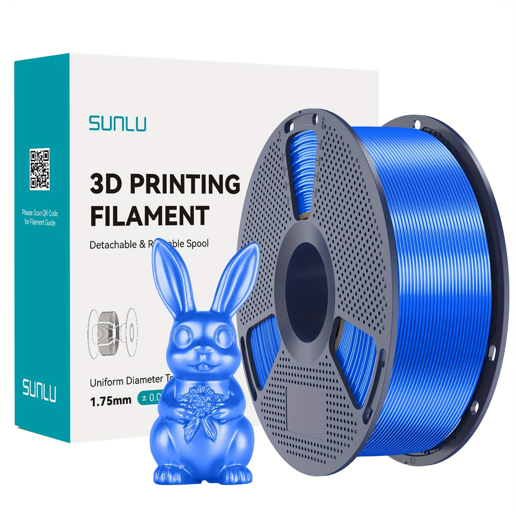 1kg (2.2lbs) SUNLU PLA+ 3D Printer Filament | 1.75mm Diameter, Smooth and Glossy End, Good Rendering, Dimensional Accuracy +/- 0.02mm