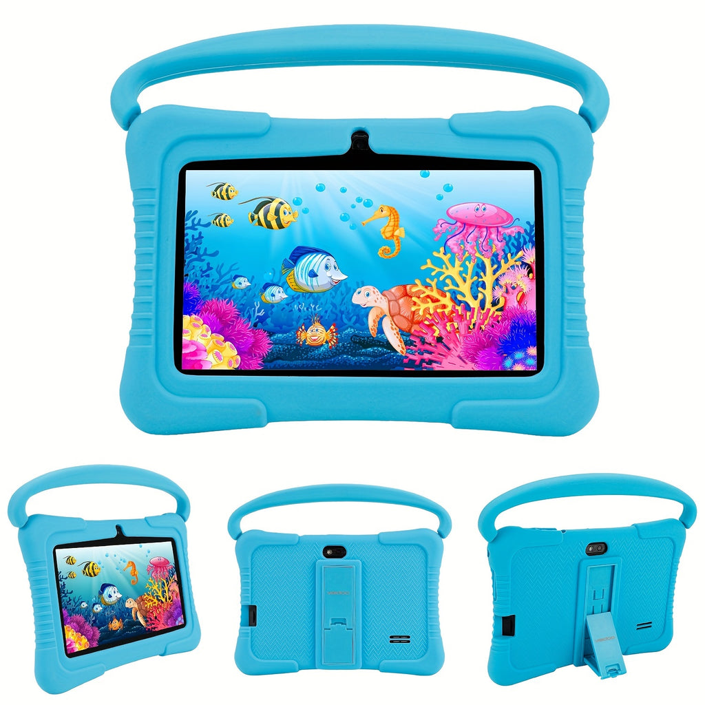 [Kids Tablet Wifi] Veidoo, 7 Inch Kids Tablet, Security Eye Screen, Wifi, 1GB RAM 16GB ROM, Dual Camera, Educational Games, Parental Control APP, Android Tablet, Tablet with Drop-Proof Silicone Cover, Tablet, Pad