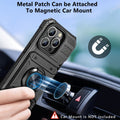 Phone Case: for iPhone 16 15 14 13 11 Pro Max 14 15 16Plus 7 8Plus Series Heavy Duty Shockproof 360° Rotating Metal Stand Mobile Phone Hard Shell with Dual Card Slot Design