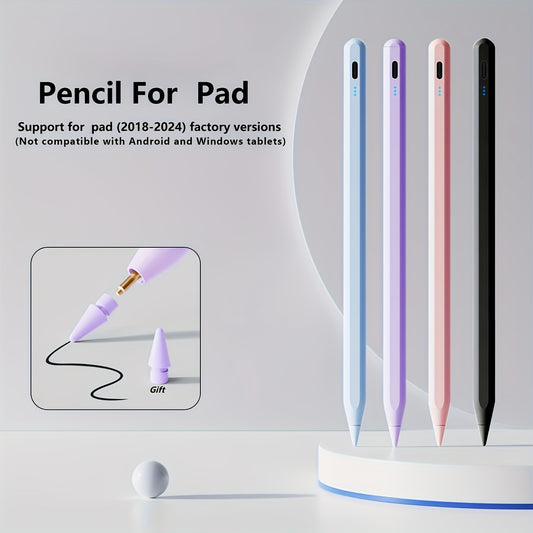 For iPad Pencil Stylus Multi-color selection error-proof tentacle writing pen side Magnetic storage Active Capacitor Pen Compatible (2018-2024) iPad air 3/4/5, iPad 6/7/8/9, Mini 5, iPad pro 11/12.9 Inch/Boy/girl/girlfriend gift