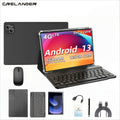CRELANDER 10.1 Inch Tablet with Android 13, Featuring 6GB (3G+3G) RAM, 128GB Storage, Dual-Band Wifi (2.4G/5G), a 10.1" IPS Screen, Dual 4G SIM Support, Type-C Connectivity, And 5MP+13MP Cameras, Along with a Mouse, Stylus, And Keyboard, Tablet