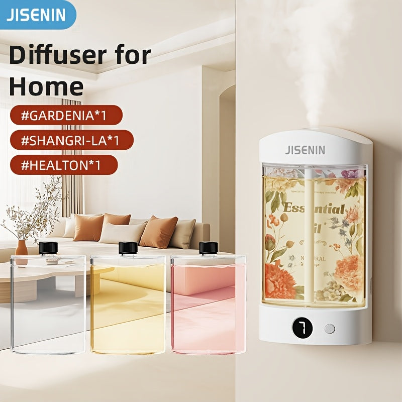 2-in-1 Portable Mini Aromatherapy Machine & Humidifier, 7-level Timing Spray with Silent Operation, LED Digital Display, Long-lasting Battery Life with USB Charging, Automatic Shut-off, Equipped with 1|3|6 Bottles Of Essential Oils In Different