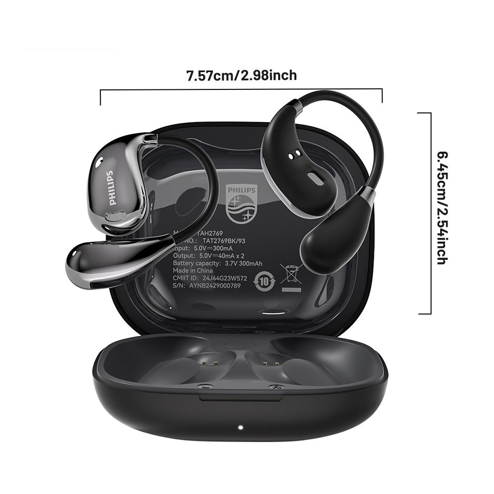 PHILIPS 2025 Wireless Earbuds - New Upgrade V6. 0, Low Latency, for Long Battery Life, Sound Isolation, with Mic for Gaming, for Sports, And Music Suitable for Sports Enthusiasts Or Users Who Wear Headphones for Long Periods of Time