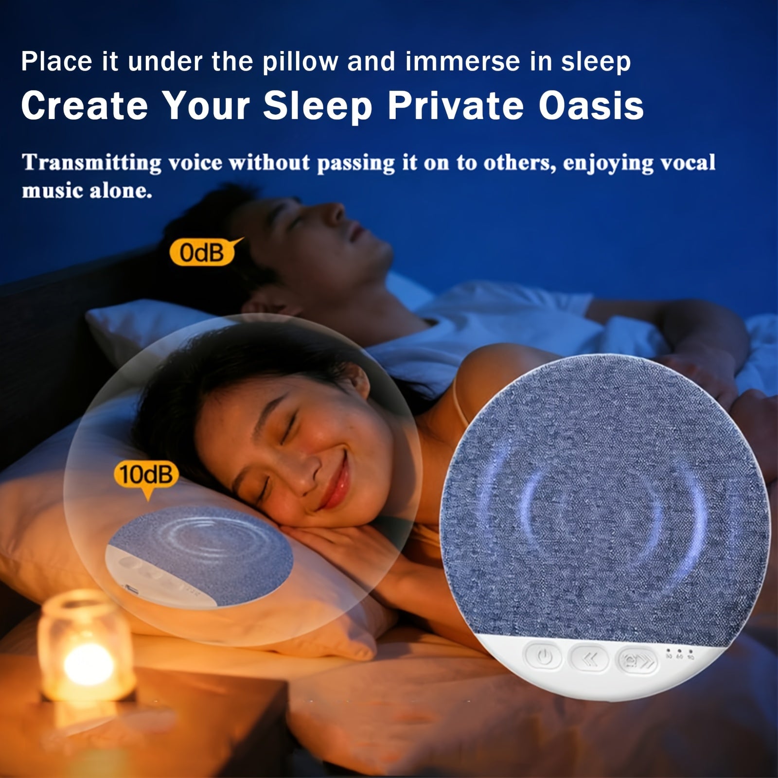 2pcs Sleep Speaker Pillow - Wireless 5.4 White Noise Generator Featuring Rain And Ocean Sounds, Lightweight 49G Sleep Headphones, 7-Day Battery Life, Automatic Shut-Off Timer