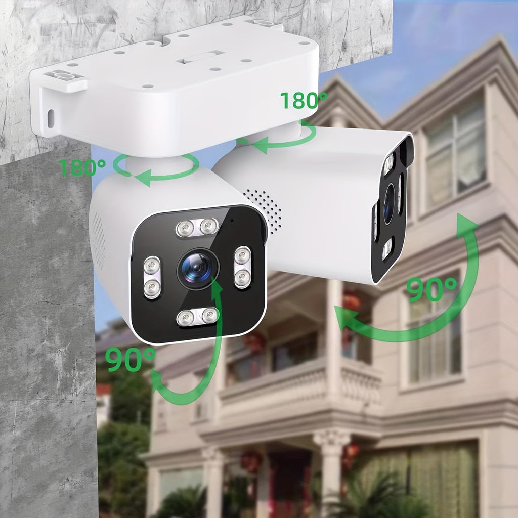 Dual Lens PTZ Security Camera Outdoor Wireless with 360° Pan-Tilt-Zoom, 5.0MP Motion Sensor, Two-Way Audio & Siren Alarm, Night Vision, WiFi Suitable for Home Security System, /Outdoor Surveillance Camera with App
