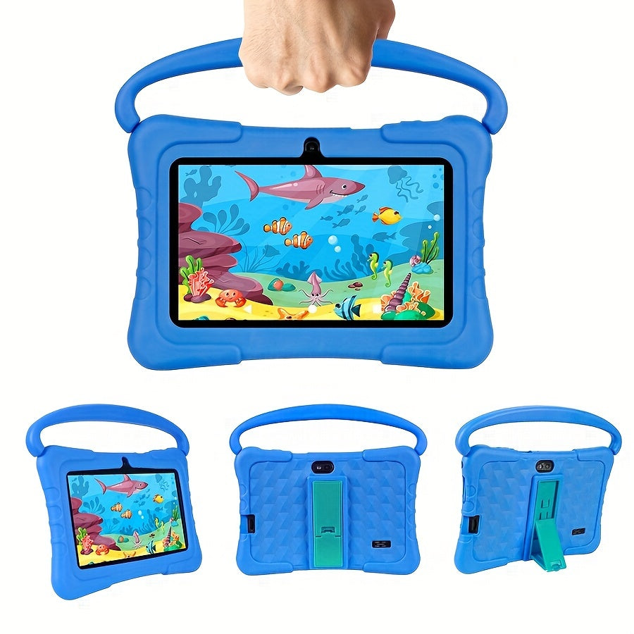 7 Inch Kids Tablet, 2GB RAM 32GB ROM Android 14, 2.4G WiFi, GMS, Eye Protection, Parental Control, Educational, Silicone Case