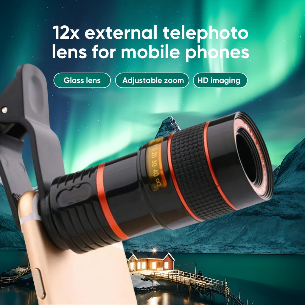 [HD Zoom Lens] Portable Telephoto Lens, Professional Mobile Lens, HD Zoom, Wide-Angle and Telephoto in One, High-Quality Optical Lenses, Compatible with Most Smartphones for Travel & Photography, Sleek Design, Precision Focus Lens