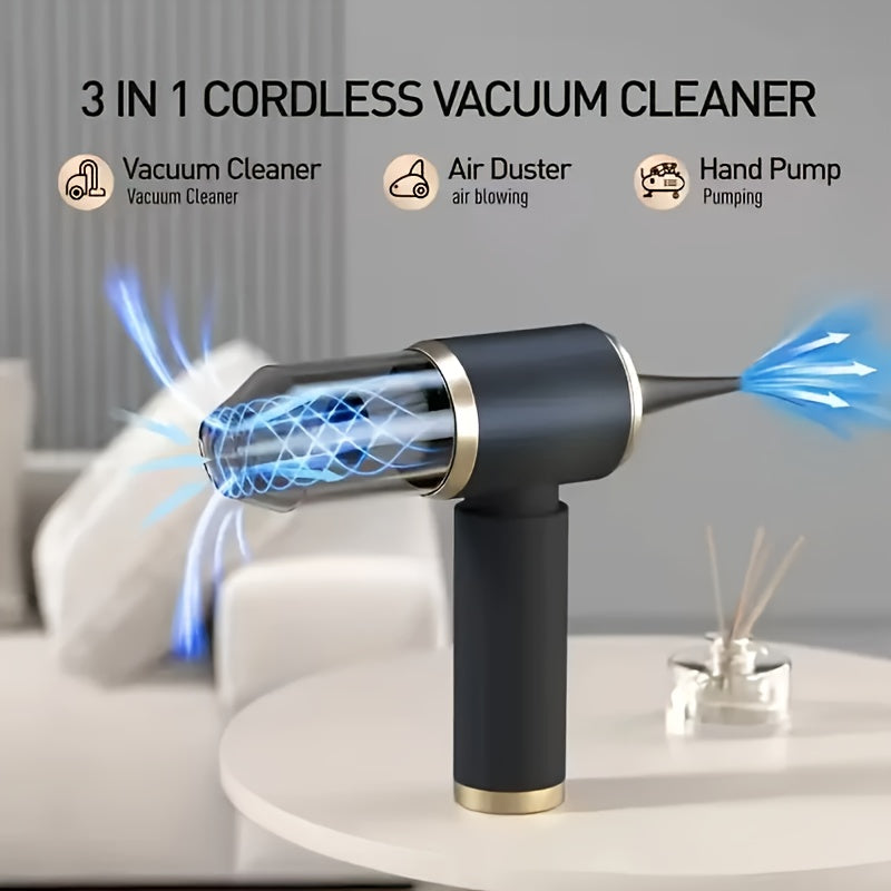 High-power Cordless Vacuum Cleaner That Can Suck Dust And Blow Air, with A Suction Power Of 6KPA. It Can Be Used In Both Cars And Homes. It Can Also Suck Or Blow Dust, And Has Complete Accessories, Making It Very Suitable for Cleaning Dust On Cars