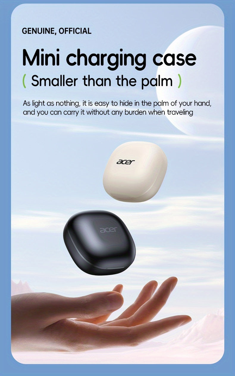 Acer OHR501 Wireless Audio Earbuds Feature a Semi-In-Ear Design with Noise Cancellation, Delivering High-Fidelity Sound Quality. These Music Earphones Are Ideal for Commuting And Fitness, Equipped with Touch Controls And Voice Call Noise Reduction