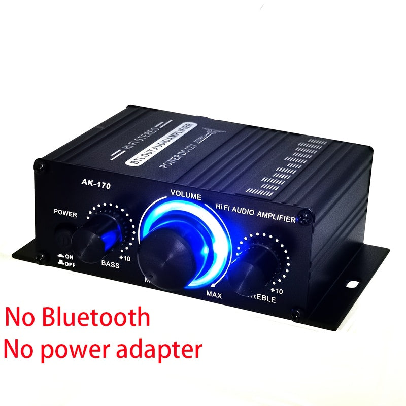 AK170 2 Channel Power Amplifier System Sound Amplifier for Home, Computer And Car Music Players, Without Power Adapter And Power Cord, Power Amplifiers for Sound System, Home Amplifier
