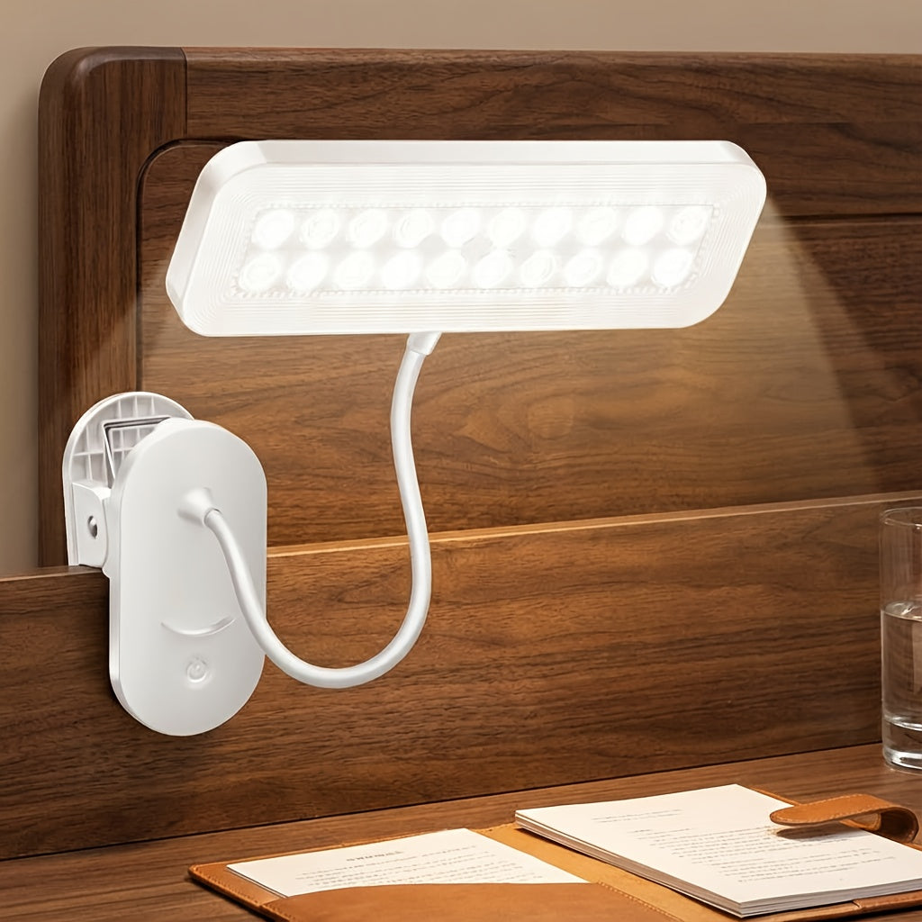 Flexible Gooseneck Desk Lamp with 3 Lighting Modes and 3 Brightness Levels. The Lamp Head Can Be Rotated 360°. LED Study Desk Lamp Is Dimmable. Office, Study and Reading Desk Lamp.