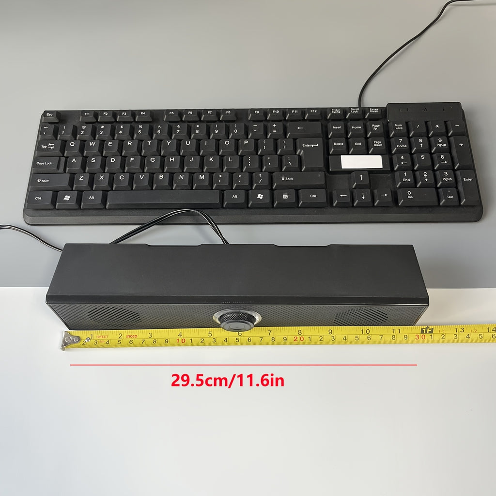 4D Audio Effect Anti-magnetic Interference, USB-powered Wired Desktop Speaker with 3.5mm Plug And Independent Volume Control, Stereo Audio Output, Suitable for Computers And Laptops.