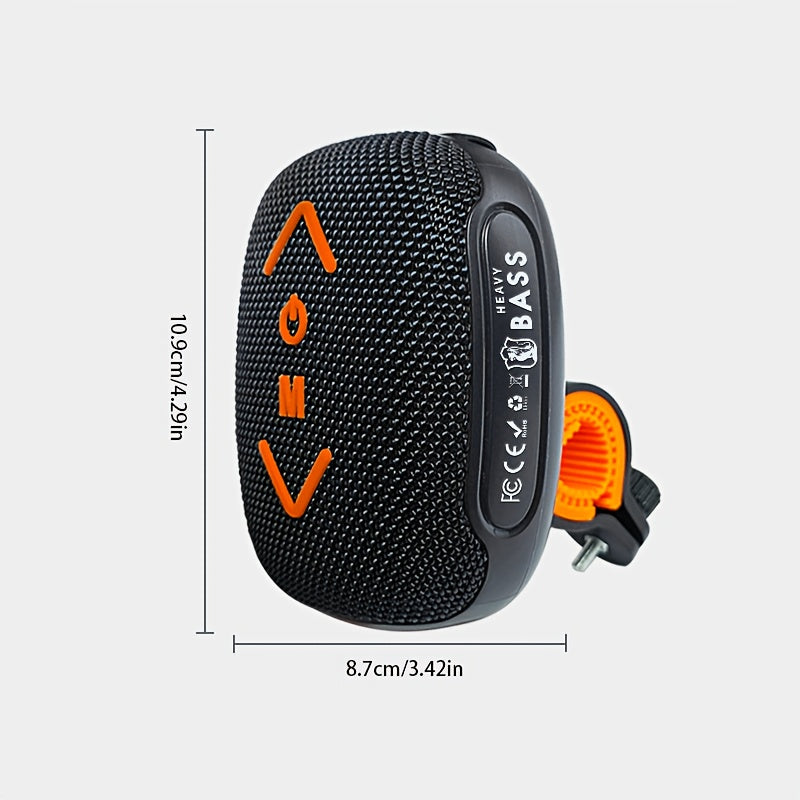 Outdoor Wireless Bike Speaker. 7W Stereo with Deep Bass to Crank up Your Journey, 1200mAh for 10 Hours, IPX-5 to Shrug Off Rain/sweat. Supports BT/TF/TWS & Hands-free Calls – Built for Motorcycles, Travel Bikes, and Every Mile in Between
