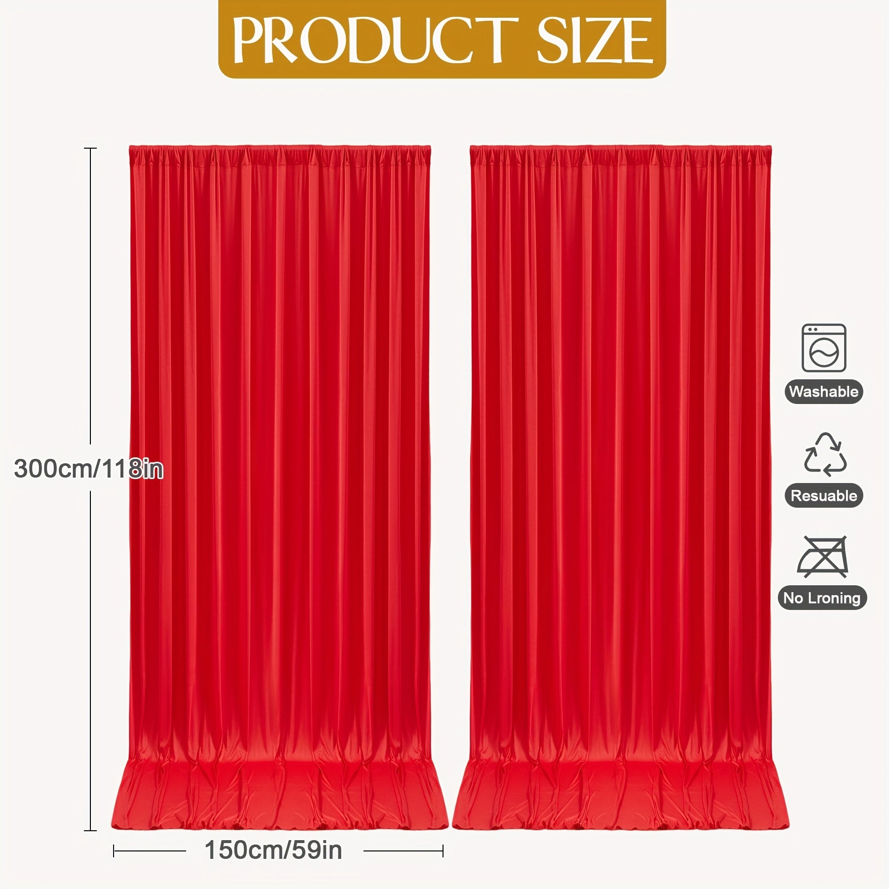 4pcs Of 5ft*10ft Elegant Polyester Spandex Photography Background Cloth, Banquet Decoration Curtains with Pole Bags, Soft And Smooth, Wear-resistant And Wrinkle-resistant, Suitable for Weddings, Birthdays, Banquets, Balls And Other Activities.