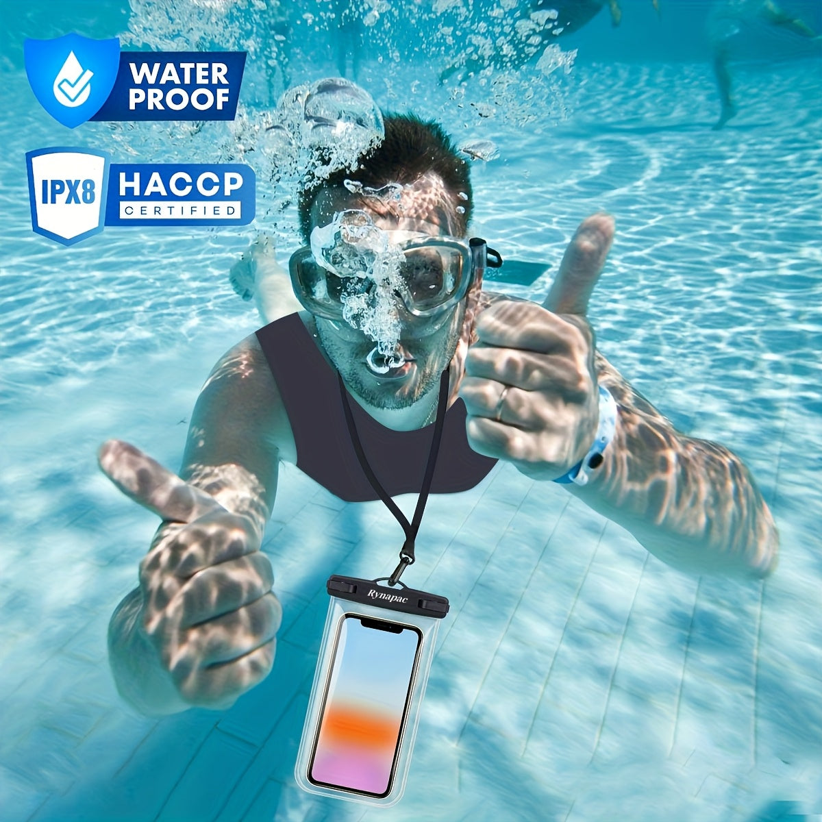 2pcs Waterproof Phone Bag - Dry Case for iPhone 16/15/14 Pro Max & for S24/S23 - Swimming, Beach, Boating Essential