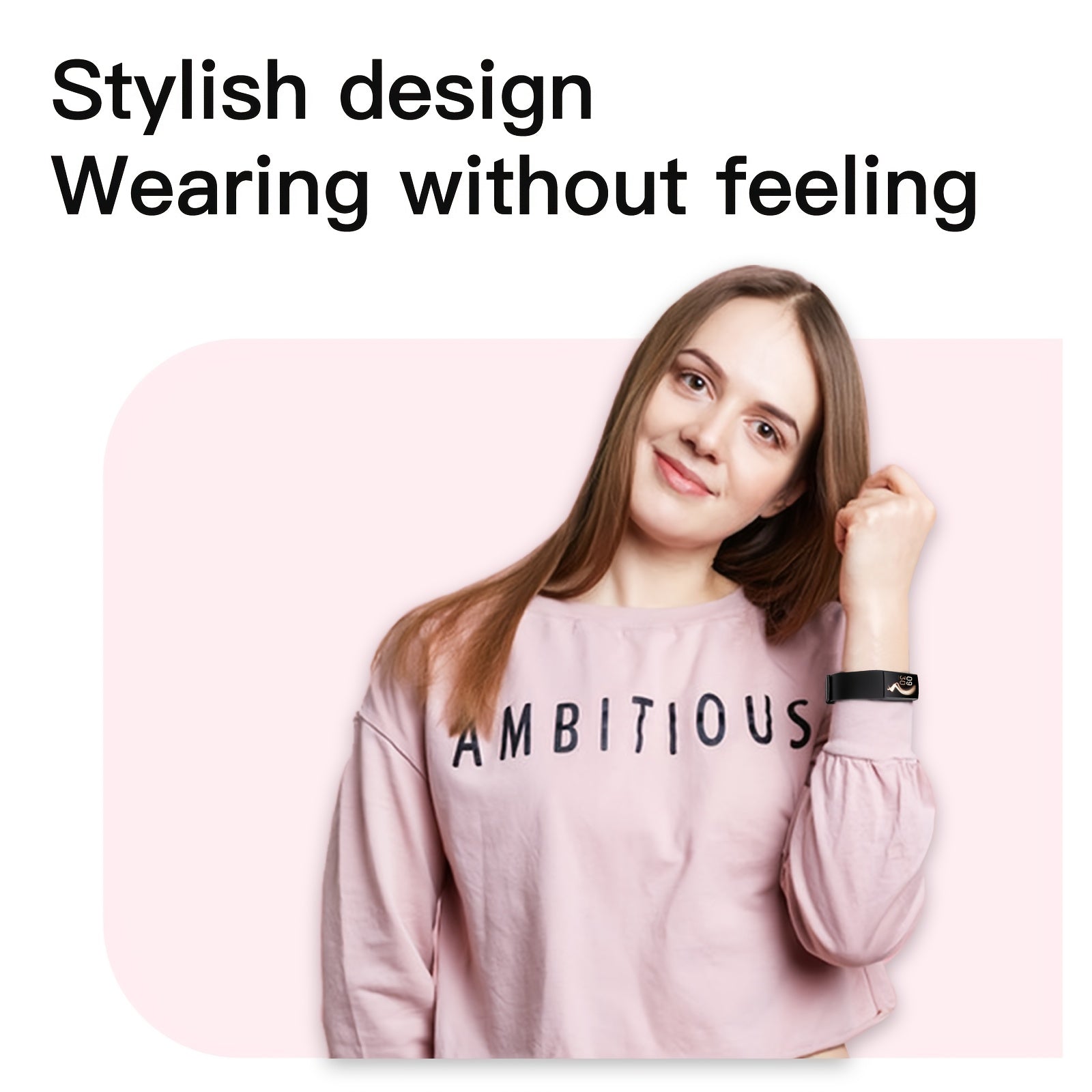 [Smart Sports Watch] 2026 New Upgraded Smart Bracelet, Sports Watch, 1.1-Inch AMOLED Touch Screen Sports Watch, Ultra-Thin Body, 14-Day Long Battery Life, 25 Fitness Modes, Sleep Tracking, Weather Forecast, Music Control, Stopwatch, Alarm Clock Reminder