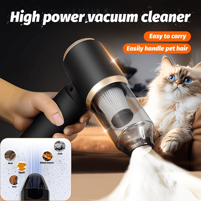 [Wireless Handheld Vacuum] Blow And Suction All-In-One Wireless Handheld Vacuum Cleaner - Computer Cleaning, Small Car Vacuum, for Home, Office, Pet Hair Cleaning Travel, Multiple Attachments, Ready to Use After Purchase, Upgraded Aluminum Fan, Power Batt