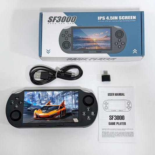 Vintage Handheld Game Console - This Is a Portable Gaming Device Running Linux, Featuring a Built-in 3000mAh Battery and USB Charging. It Makes an Ideal Gift for Birthdays, Halloween, or Christmas