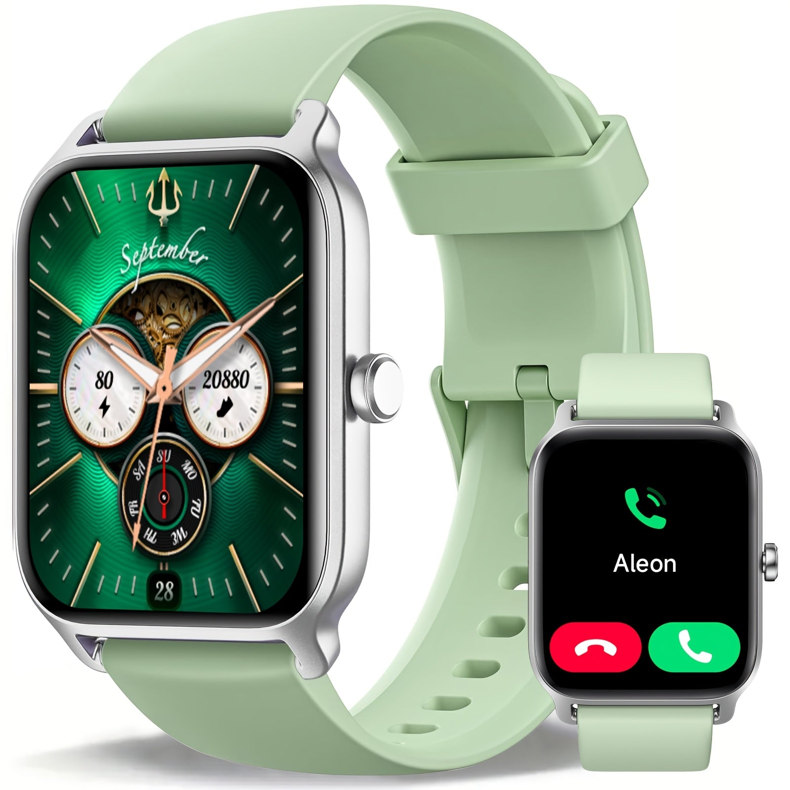 [Mother's Day Gift] Mother's Day Gift, FAWEIO Women's Smart Watch, Men's Wireless Calling, 1.8-inch HD Touchscreen, Fitness Tracker, 100+ Sports Modes, Built-in Alexa Smartwatch, Suitable for iPhone and Android
