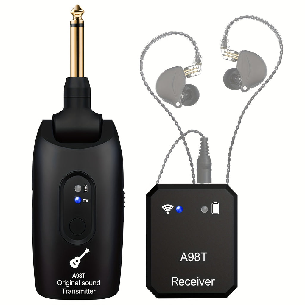 Wireless In Ear Monitor System, 2.4GHz Wireless IEM System with 270° Rotatable Transmitter, Receiver Auto-Pairing, In-Ear Monitoring for Studio, Band Rehearsal, Instrument Performance