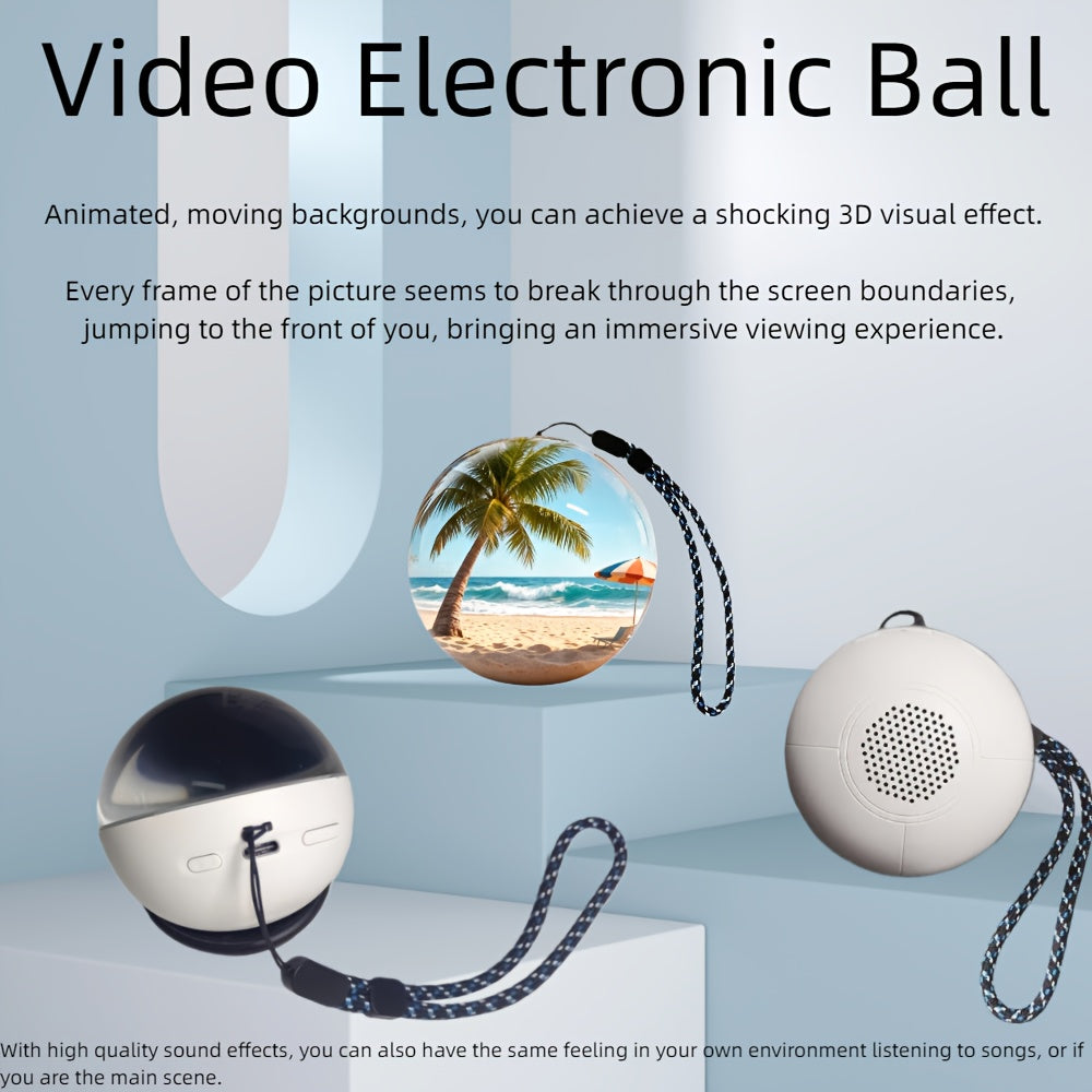 Crystal Balls Video Player - 2.7 Inch Digital Display Sphere with Upload Videos And Photos, Light-Up Gifts for Anniversary, Birthday, Wedding Celebrations