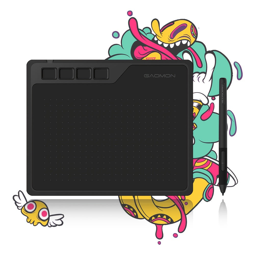 Drawing Tablet GAOMON M10K Professional Large Graphics Tablet with 8192 Levels Battery-Free Stylus, 10 Hot Keys for Digital Art, Design, Photo-Editing, Work with Mac, Windows PC 10x6.25 Inches