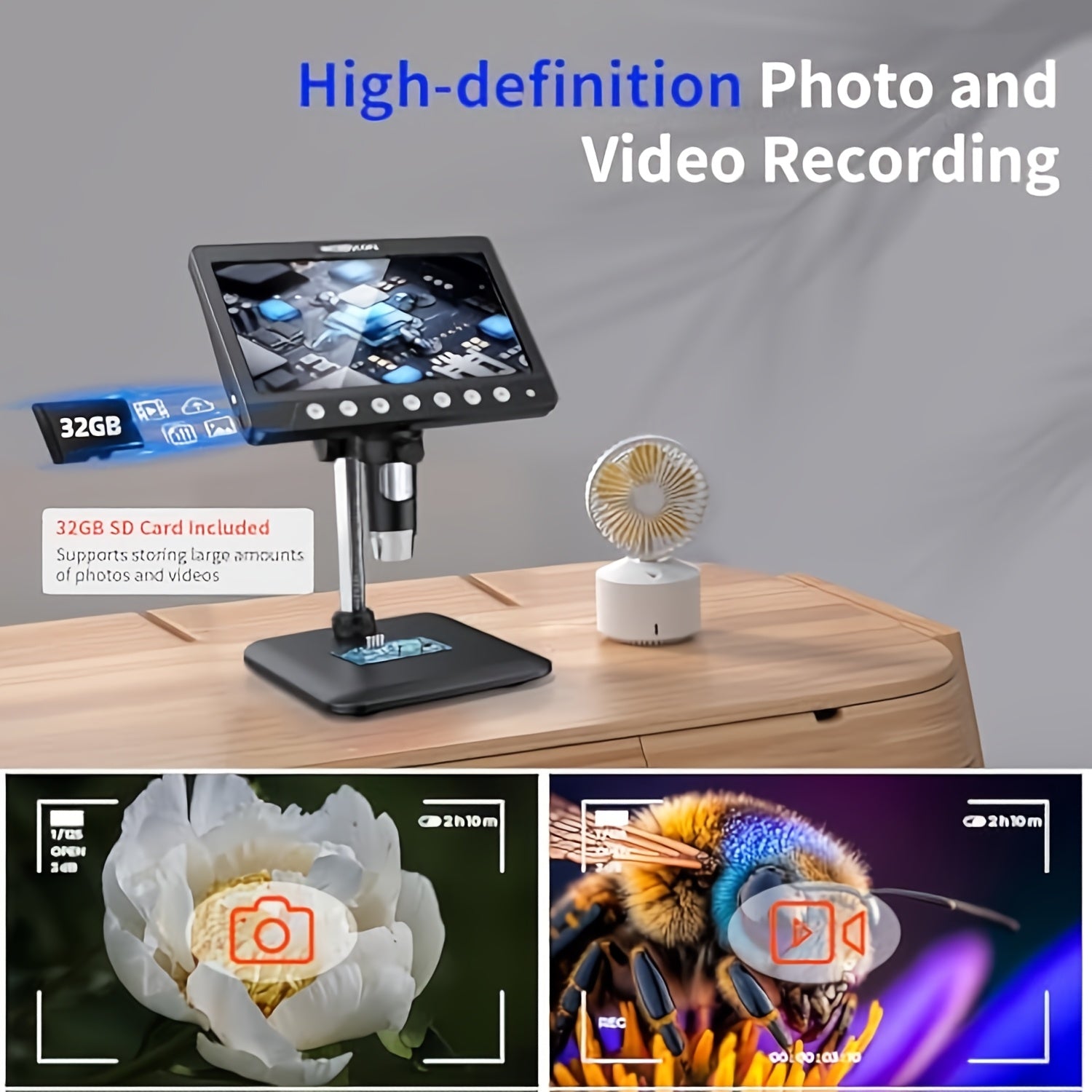 Microscope And Specimen Need to Be Purchased Separately Digital Microscope with 7-Inch High-Definition IPS Coin Microscope for Incorrect Coins, 1200X Soldering Microscope with 8 LED Lights, USB Microscope for Windows