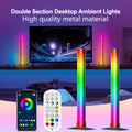 Two Desktop Ambient Lights. Night Light. Colorful Effect with RGB+IC, Music Synchronization, Alloy Material Lamp Body, Remote Control+Smart APP Control, Multi-mode Adjustment (brightness, Color, Music, Colorful Mode, Etc.), USB-5V Power Supply, Extended P