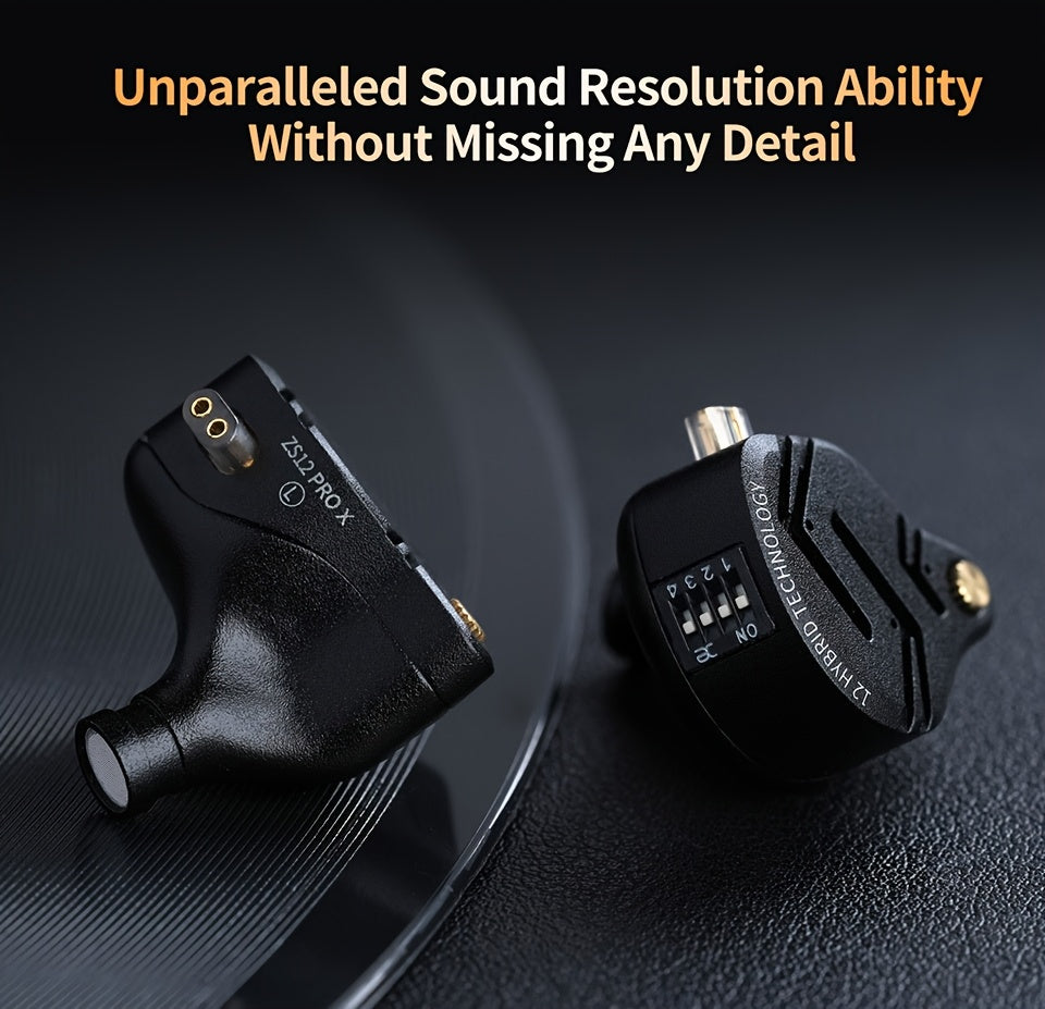 KZ ZS12 PRO X In Ear Monitor Headphones Music Sport Noise Cancelling New Arrive Hybrid Monitor Headphones With Detachable Cable