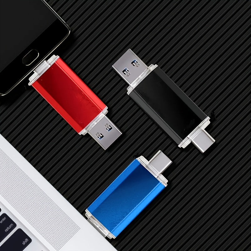 KOOTION USB C Flash Drive 128GB/64GB/32GB | Double C Type High Speed OTG Thumb Drive, 2 in 1 USB 2.0 Dual Interface, Metal Memory Stick, Photo Stick, Suitable for Android Smartphones and Tablet