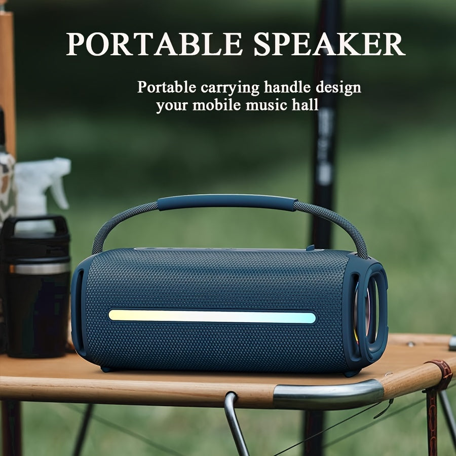 50W Wireless Speaker - Compact And IPX6 Speakers, Delivering Strong Sound And Rich Bass, Compatible with U Disk/Tf Card Playback, FM Radio Functionality with LED Lights, Ideal for Parties And Camping