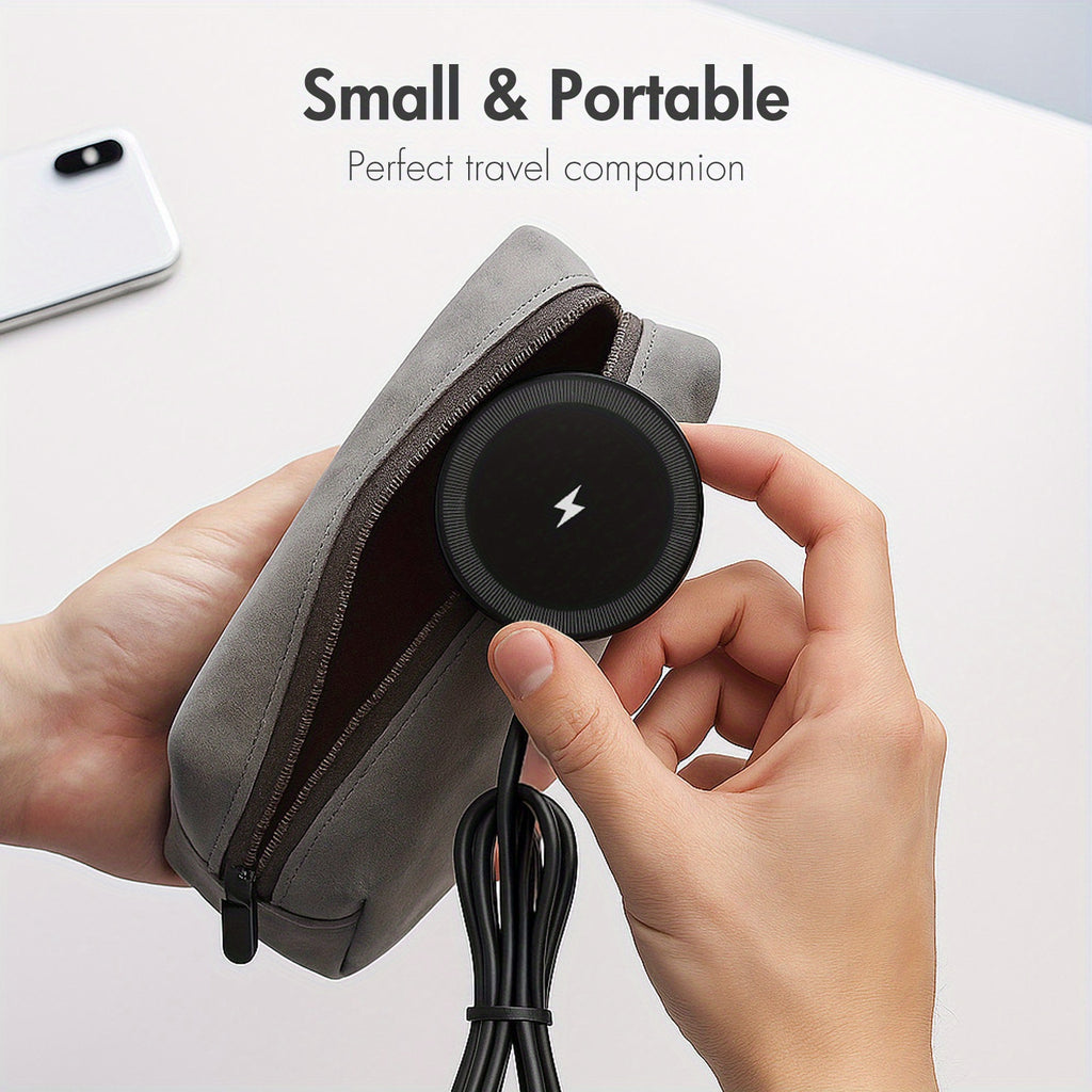 [Gift for Friends] 2/3-Pack Portable Magnetic Wireless Charger, Fast Charging Pad for iPhone 17/17 Air/16/15/14/13/12/11/X/Pro Max/Pro/Plus, for Airpods 4 3 2 Pro Series And Multiple Devices, Travel Friendly, Local Warehouse, Gift for Friends Or Family