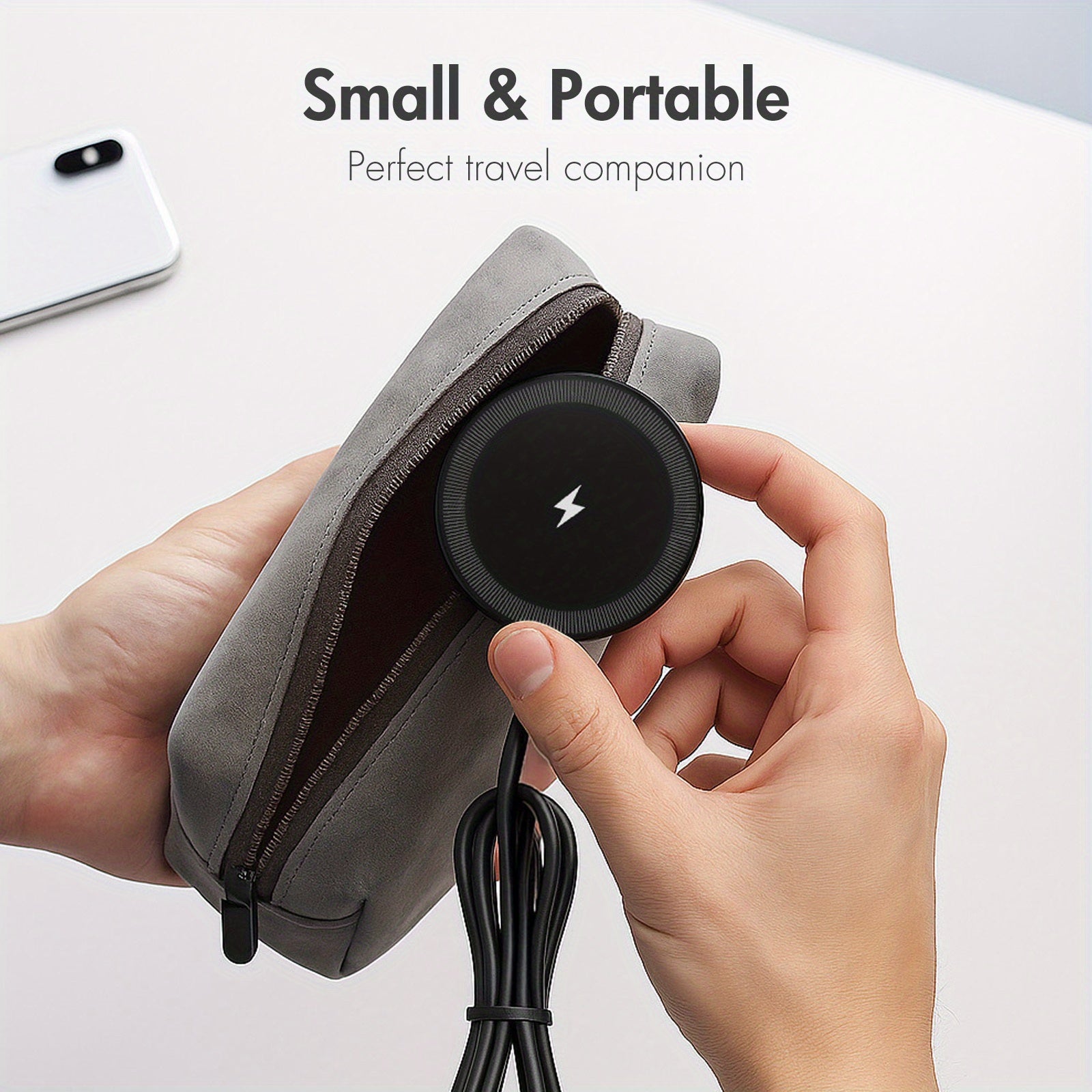[Gift for Friends] 2/3-Pack Portable Magnetic Wireless Charger, Fast Charging Pad for iPhone 17/17 Air/16/15/14/13/12/11/X/Pro Max/Pro/Plus, for Airpods 4 3 2 Pro Series And Multiple Devices, Travel Friendly, Local Warehouse, Gift for Friends Or Family
