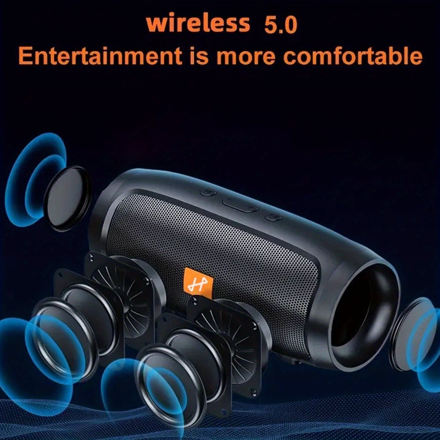 Compact Wireless Speaker with Impressive Audio Performance - Offered in Various Colors, Features a Rechargeable Lithium Battery, USB Charging, Stereo Enhancement, Ideal for Smartphones And Tablets