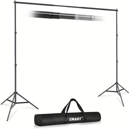 Adjustable 10X7 Ft Backdrop Stand for Photography, Complete with a Carrying Bag, Suitable for Events, Photo Sessions, Projector Displays, Weddings, Decorations, And Balloons