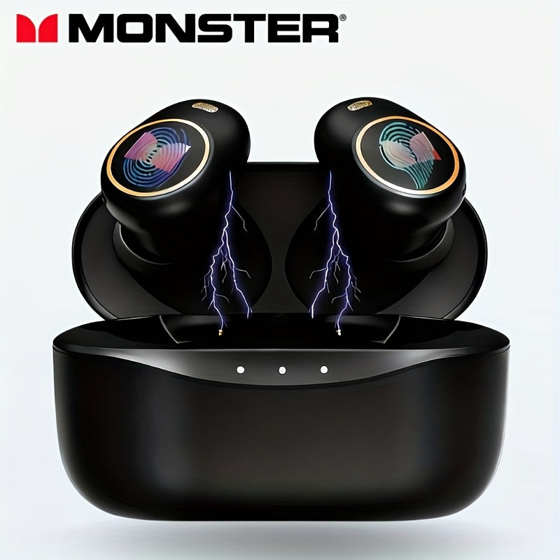 Monster Wireless Earbuds, Featuring True Wireless 5.3 Technology, Come with a Type-C Charging Case, Touch Controls, And Dual Noise-Cancelling Microphones. They Offer High-Fidelity Sound Quality And Are Lightweight And Comfortable
